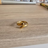 Overlapping Gold Ring