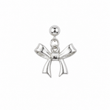 Silver Bow Charm