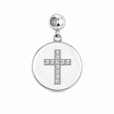 Round Cross Detailed Charm