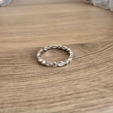 Marquise Eternity Sterling Silver Ring