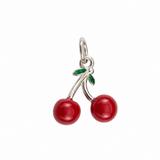Silver Cherry Charm