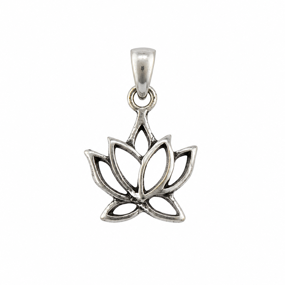 Silver Lotus Charm