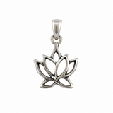 Silver Lotus Charm