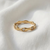 Star Scattered Gold Ring