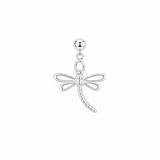 Silver Dragonfly Charm