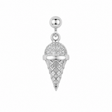 Silver Ice Cream Charm