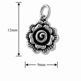 Silver Rose Charm