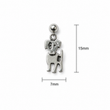 Silver Puppy Charm