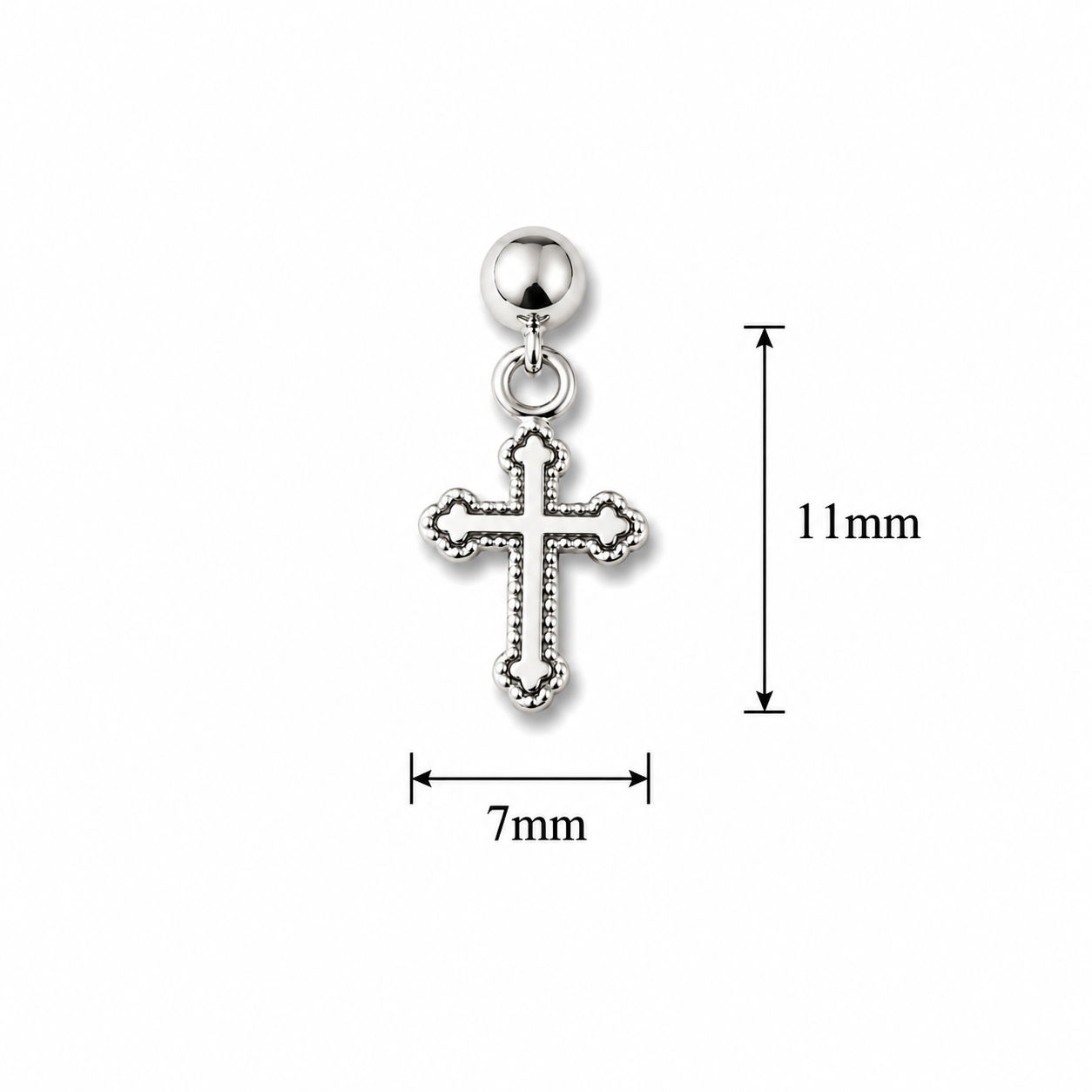 Tiny Silver Cross Pendant