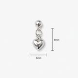 Tiny Silver Heart Charm