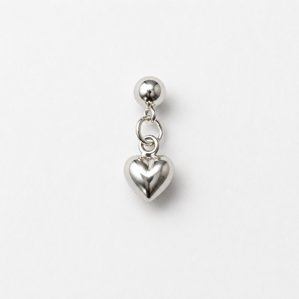 Tiny Silver Heart Charm