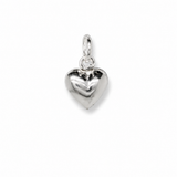 Tiny Silver Heart Charm