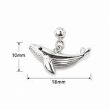 Sterling Silver Whale Charm