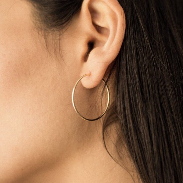 Gold Hoop Earring 30mm