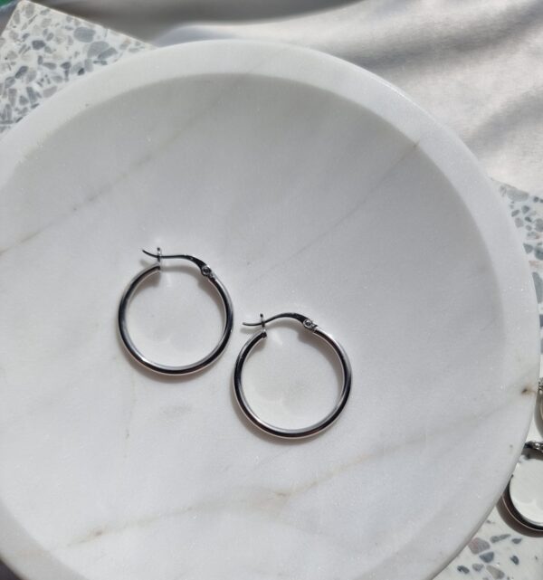 Sterling silver hoops