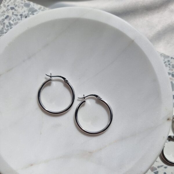 Sterling silver hoops