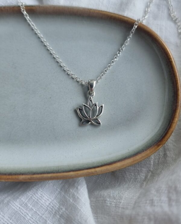 Lotus Sterling Silver Necklace