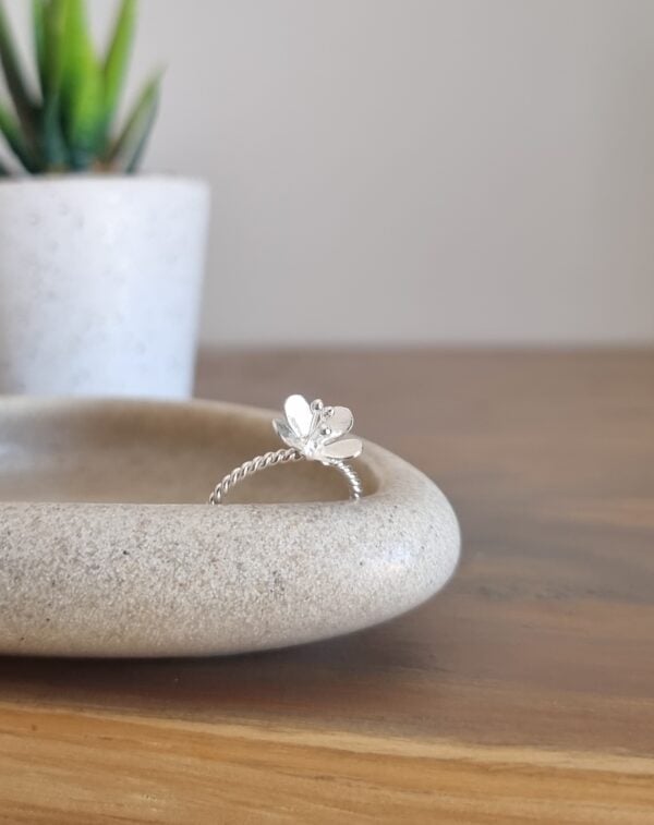 Sterling Silver Flower Ring