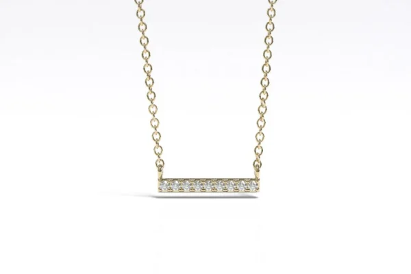 The Dainty Bar Moissanite Necklace 3