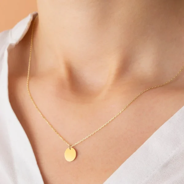 The Gold Coin Initial Necklace 1