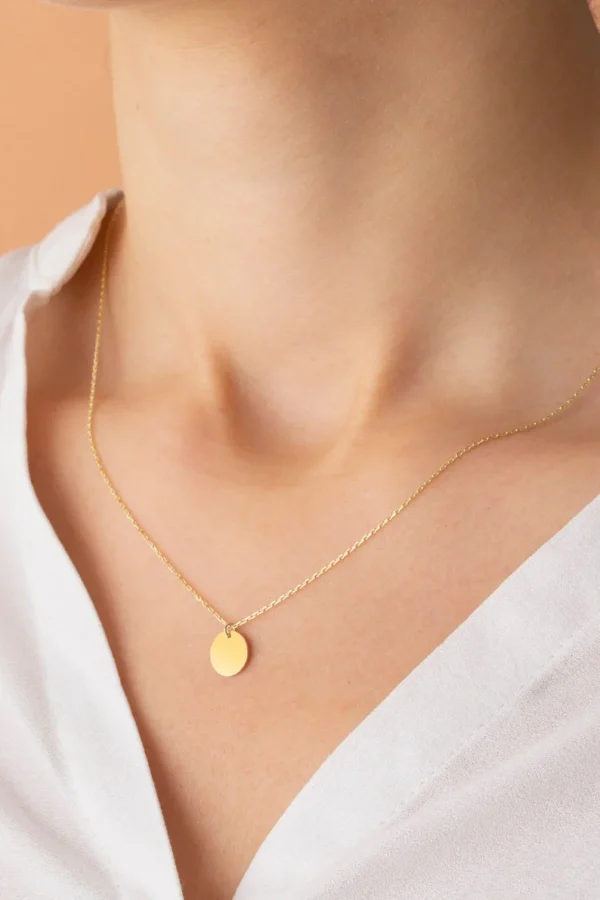 The Gold Coin Initial Necklace 1