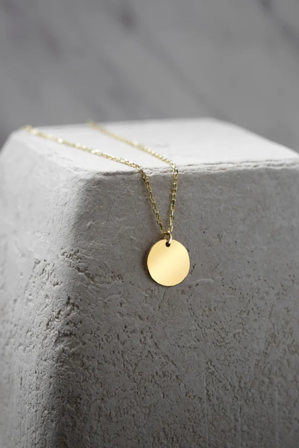 The Gold Coin Initial Necklace 2