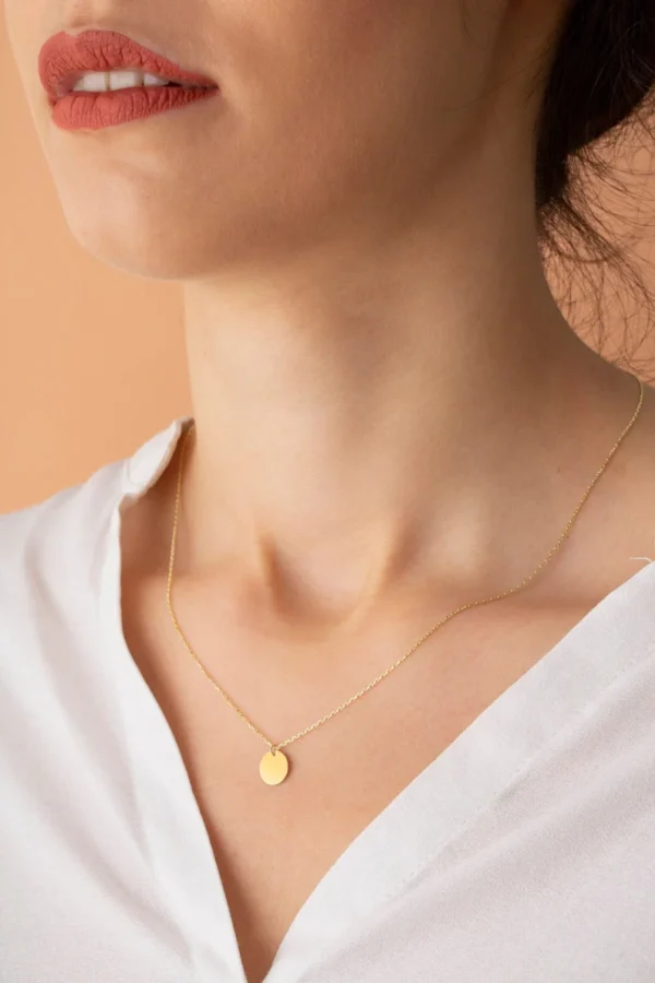 The Gold Coin Initial Necklace 3