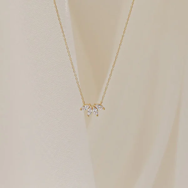 The Marquise Set Gold Necklace 3