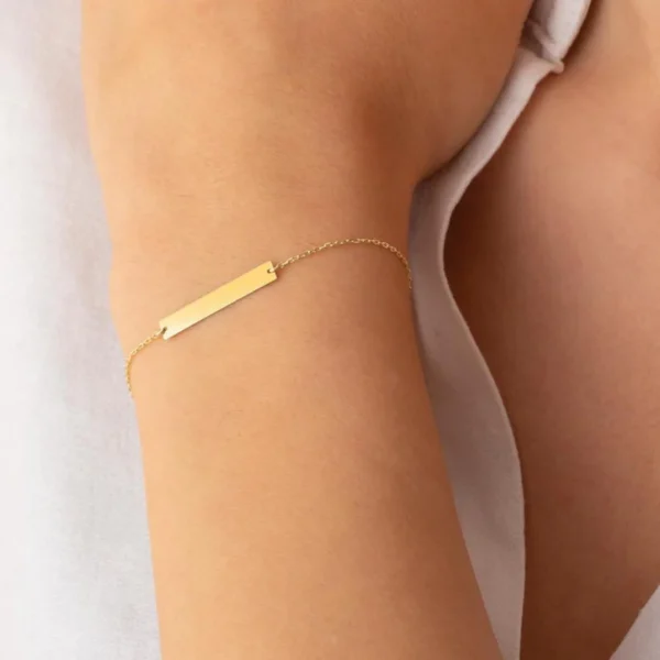 The Name Bar Gold Bracelet 1