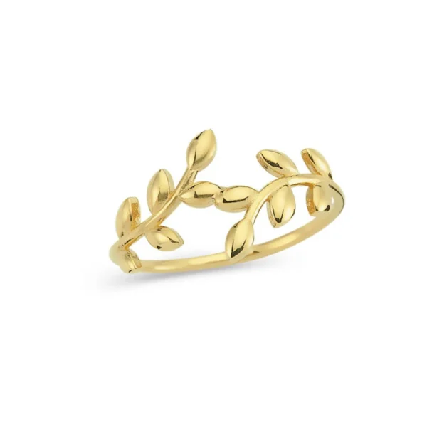 The Peace Leaf Gold Ring 3