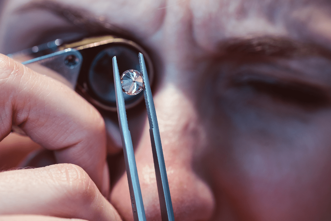 Lab Diamond through a Loupe