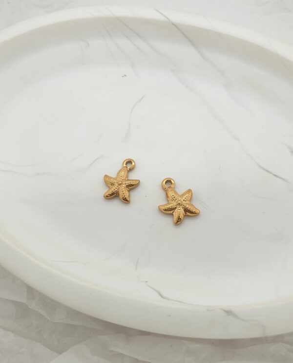 Gold Starfish Charm