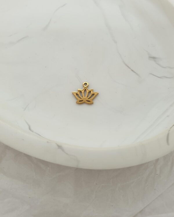 Gold Lotus Charm