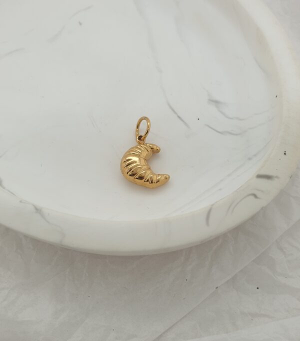 Gold Croissant Charm