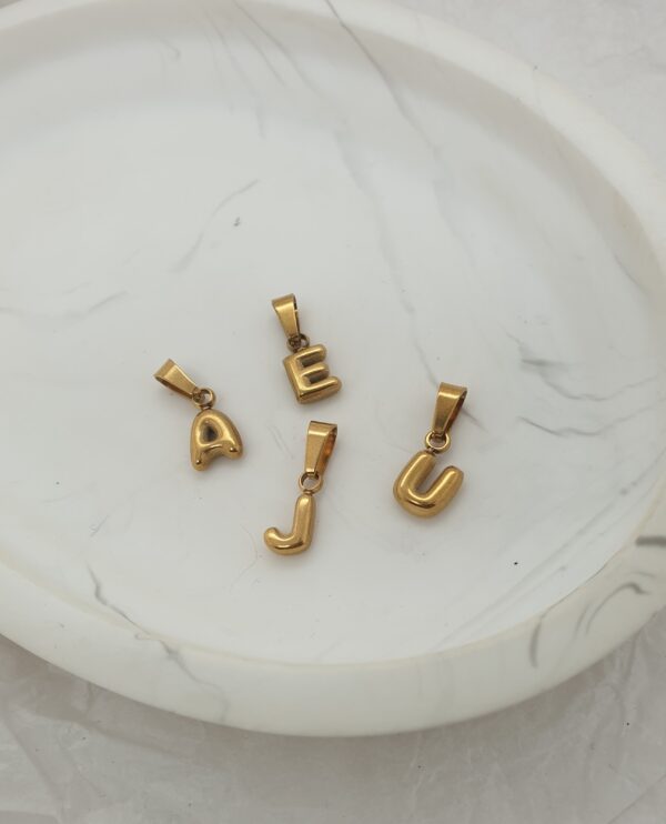 Small Bubble Gold Initial