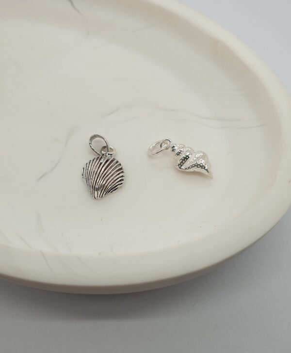 Silver Shell Charms