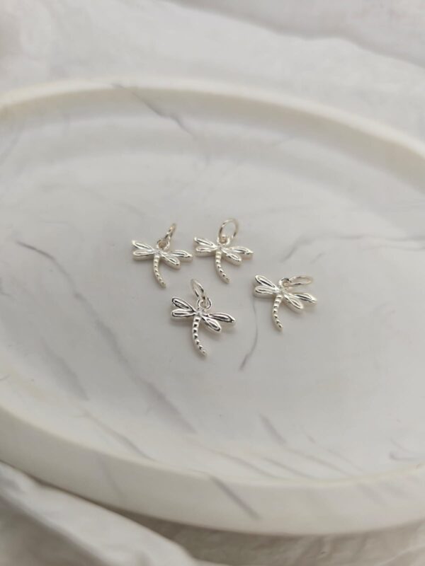 Silver Dragonfly Charm