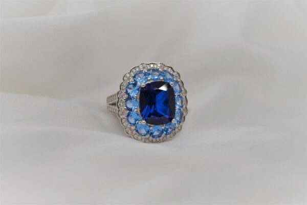 Silver Sapphire Ring