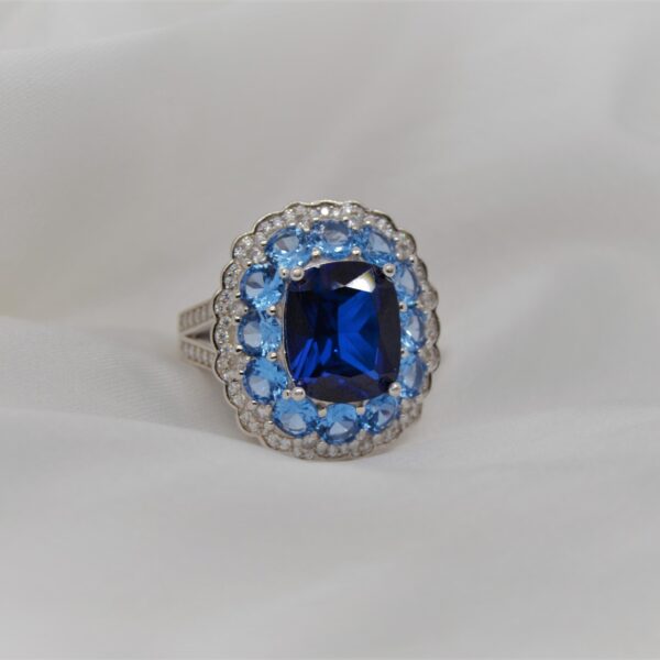 Silver Sapphire Ring