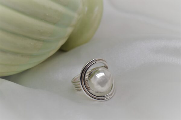 Bold Silver Ball Ring