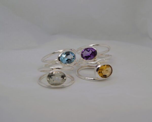 Oval Natural Stone Ring